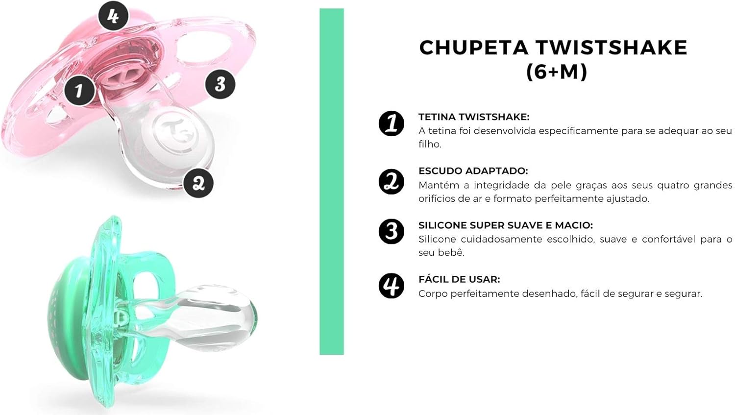 Twistshake 2x Pacifier 6+m