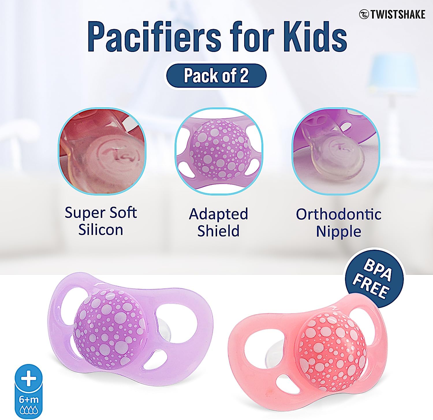 Twistshake 2x Pacifier 6+m