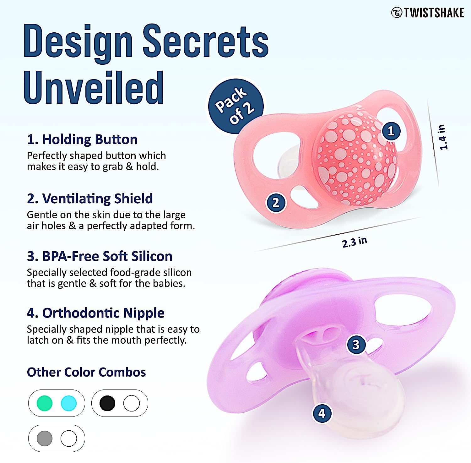 Twistshake 2x Pacifier 6+m