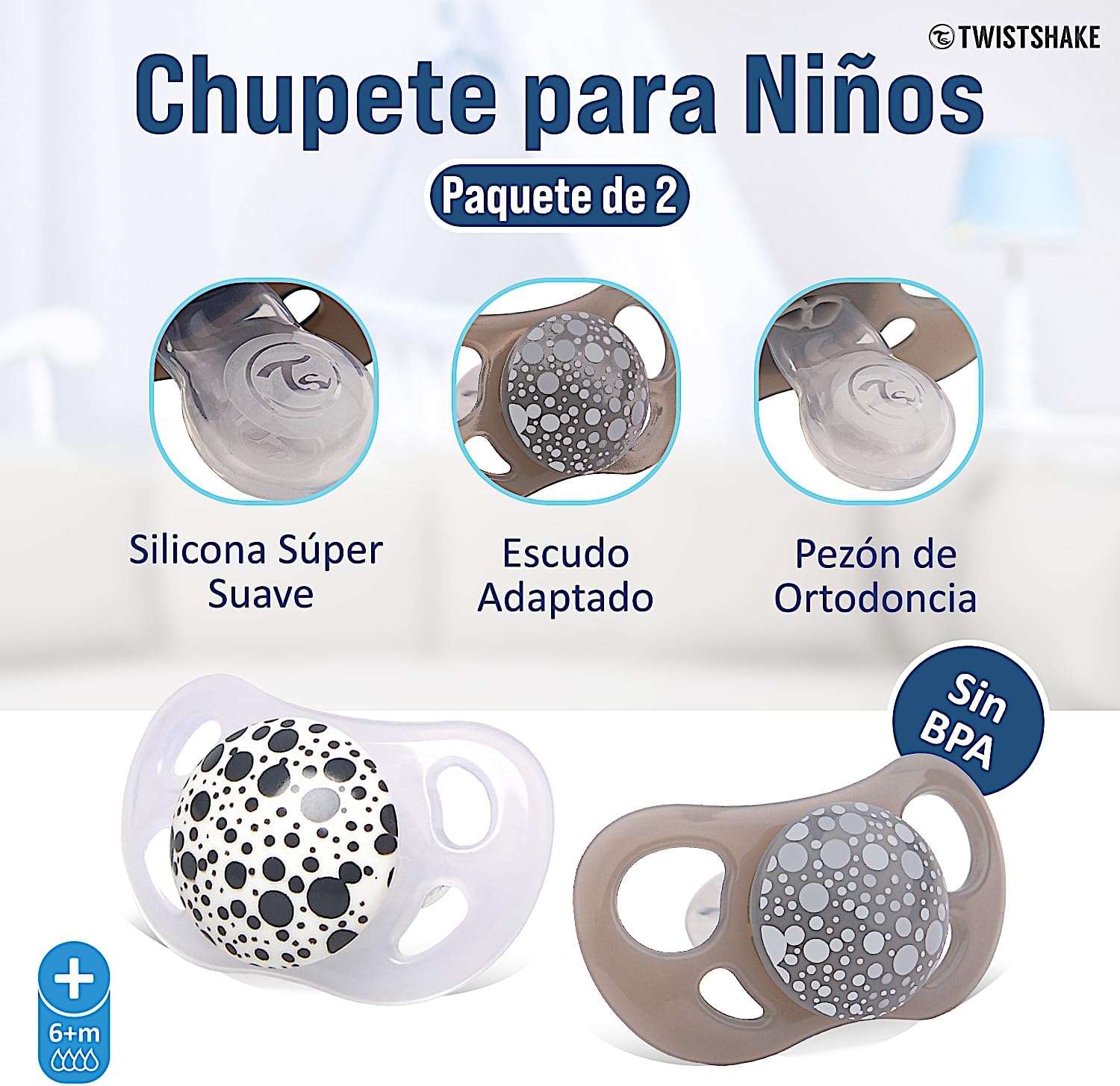 Twistshake 2x Pacifier 0-6m