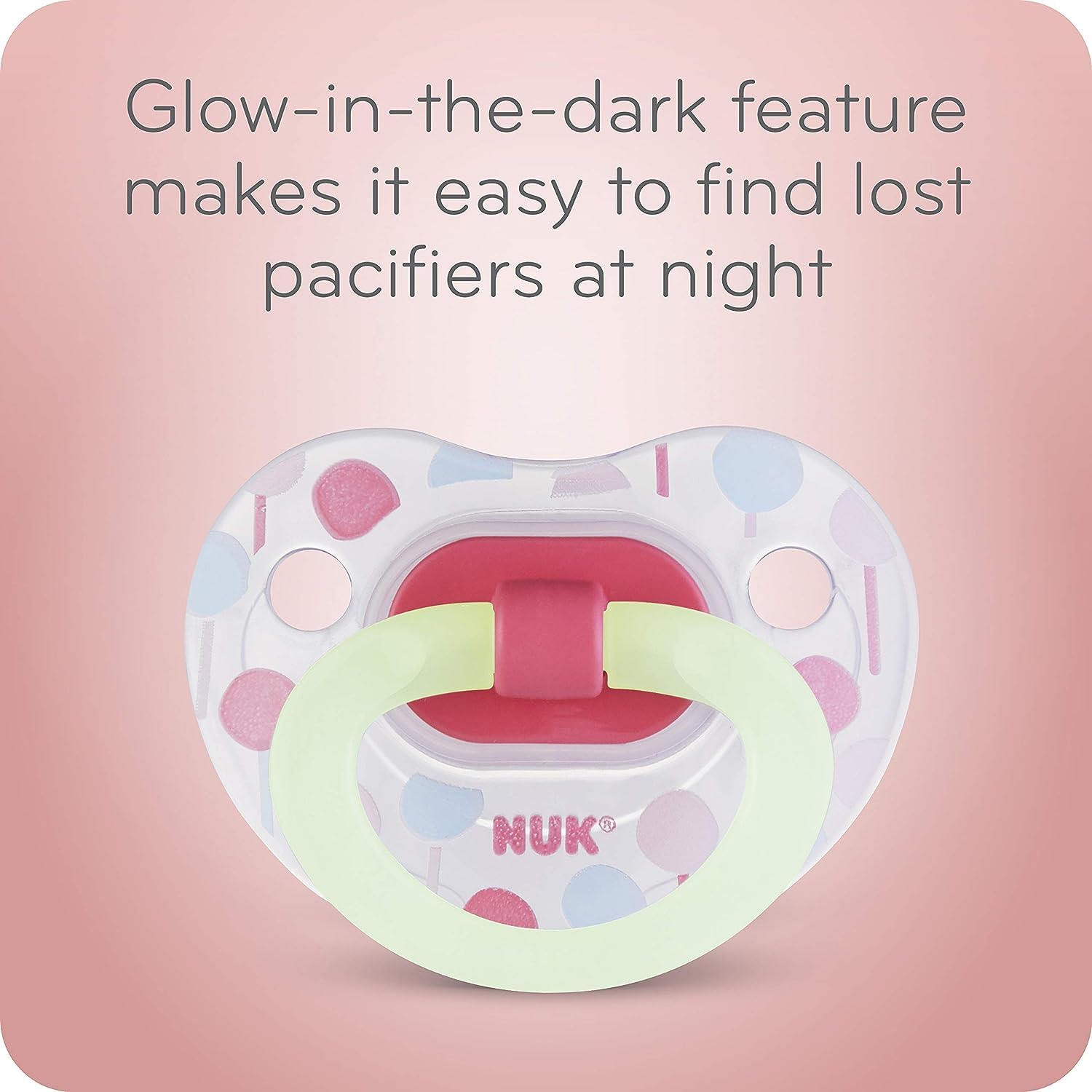 NUK Orthodontic Pacifier Value Pack, Boy&Girl,0-6 Months, 3-Pack (Star) (Glows in The Dark)