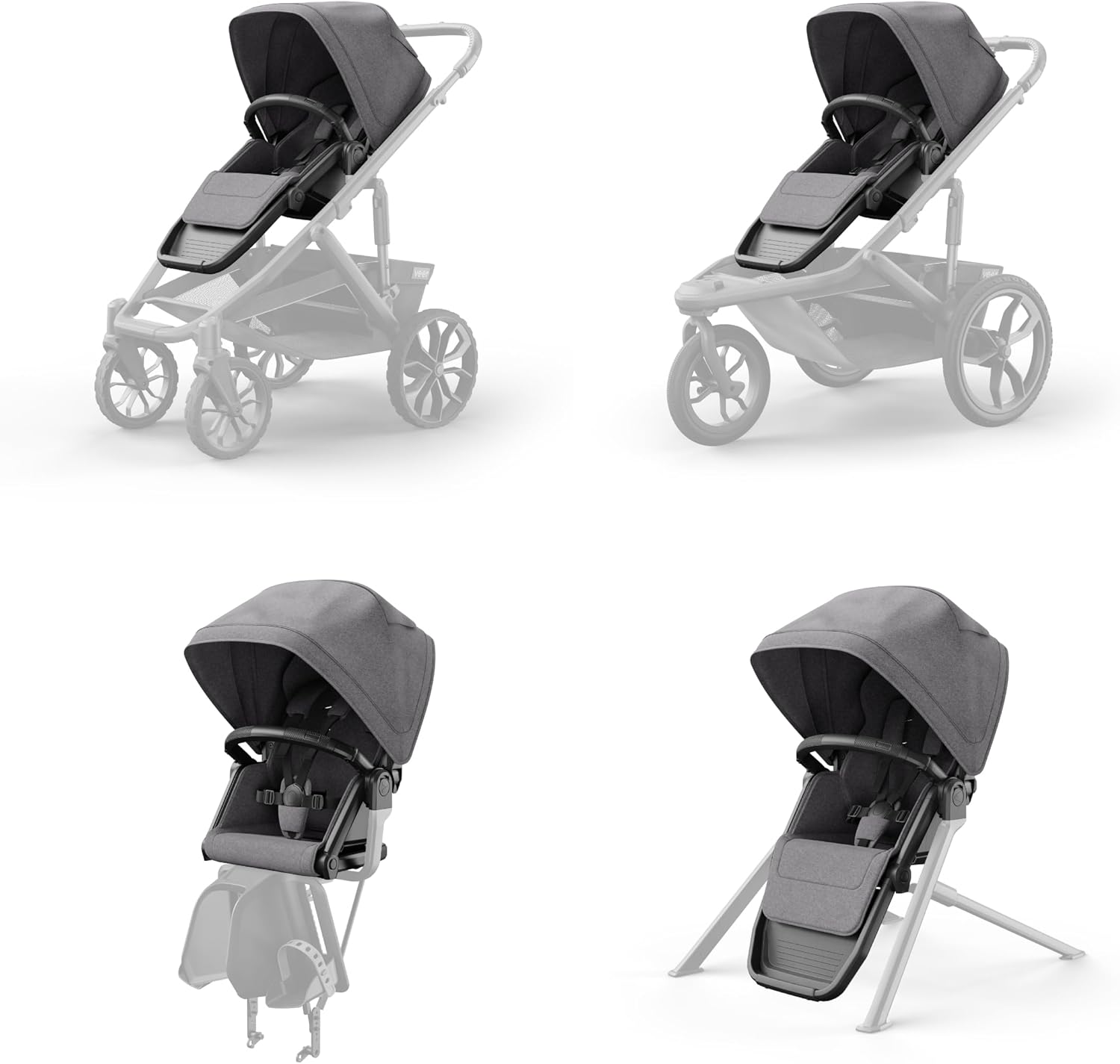 Veer Switchback System | Switchback Seat Connects to Range of Frames and Adapters - Switchback Stroller Frame (&Roll), Jogger Frame (&Jog), Bike Rack (&Bike), and Camp Chair (&Chill)