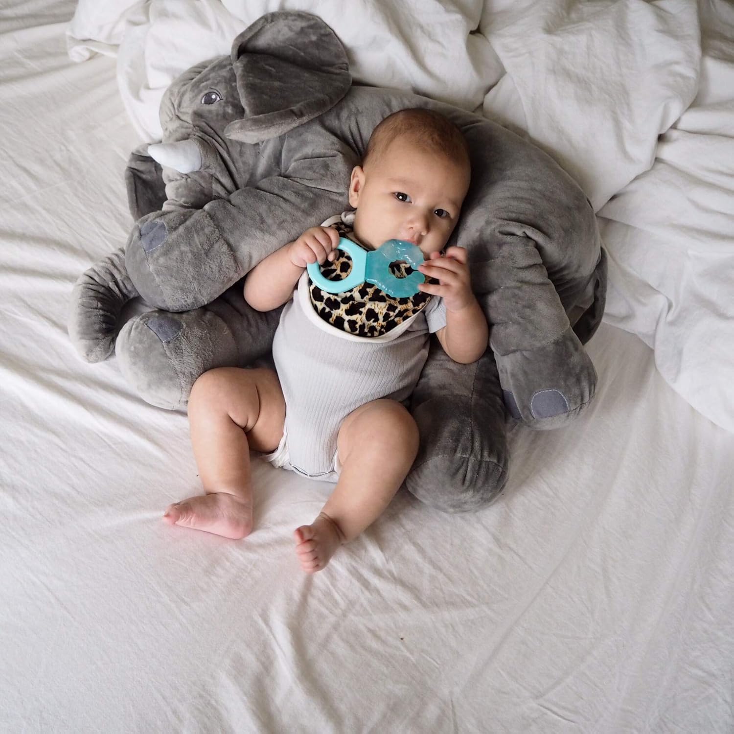 Twistshake Teether for 1+ Month Newborn Baby | Teething Ring Stimulates and Massages Sore Gums | Smoothing Relief with Handle | BPA Free
