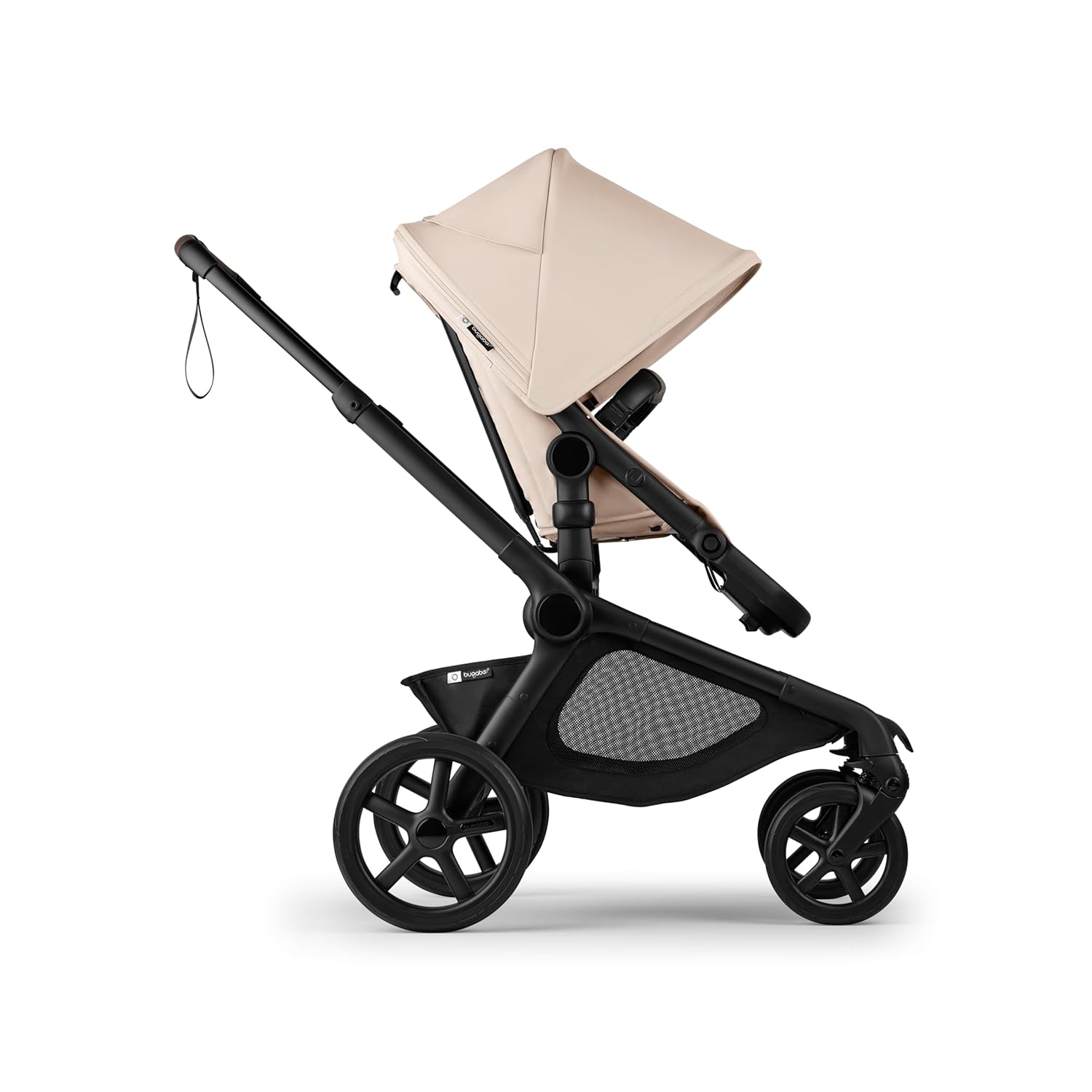 Bugaboo Kangaroo All-Terrain Single-to-Double Tandem Stroller for Infant and Toddler, for Up to Three Kids, XL Wheels, One-Hand Operation, Large Bassinet, XL Underseat Storage (Dark Cherry)