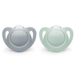 NUK | Orthodontic Pacifiers | Light Blue-Blue| 6-18 Months | Best Pacifier for Breastfed Babies | BPA Free | Shaped to Soothe Just Like Mom | 2-Pack (Blue)