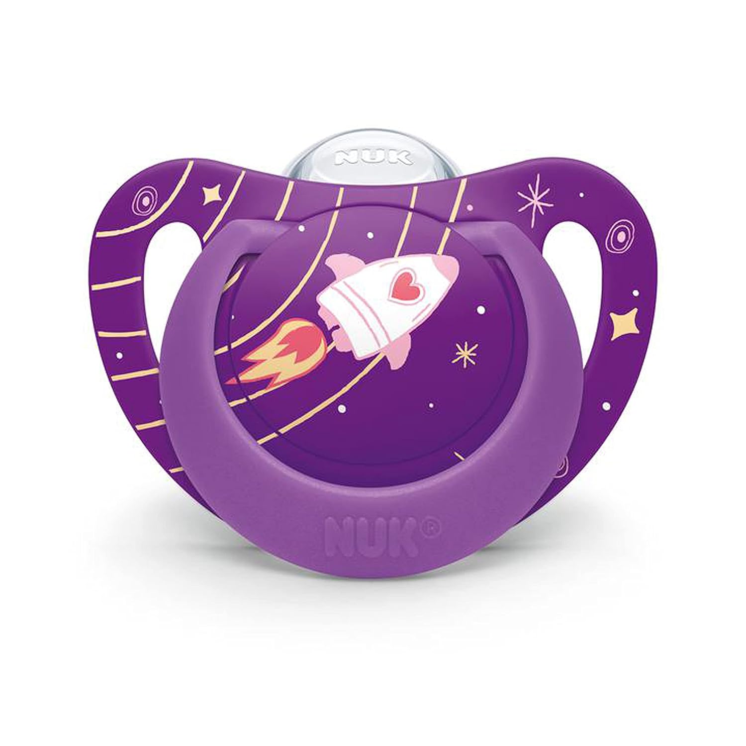 Nuk Orthodontic Pacifier, Space Girl, 6-18 Months, 4pk